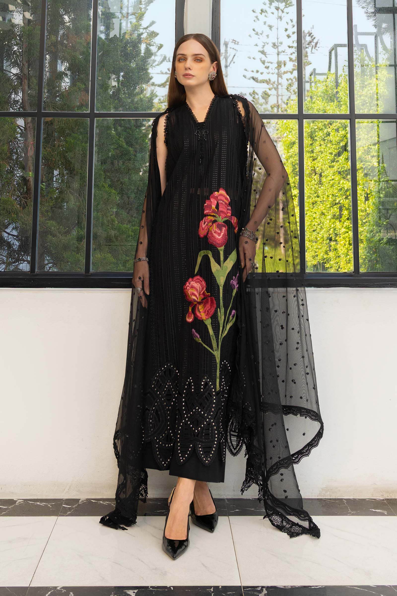 3 Piece Unstitched Embroidered Lawn Suit