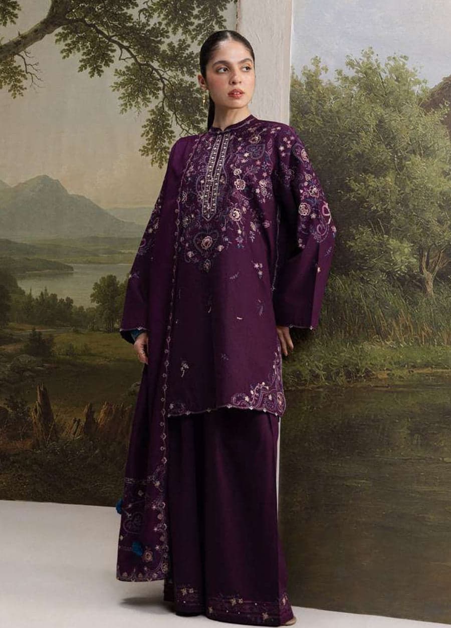Coco by Zara Shahjahan Unstitched Khaddar 3 Piece Suit SHAB 5A - Winter Collection