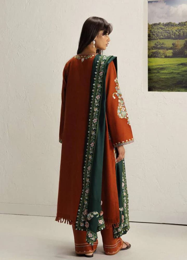 Coco by Zara Shahjahan Unstitched Khaddar 3 Piece Suit CZS26UKW SHIREEN 6B