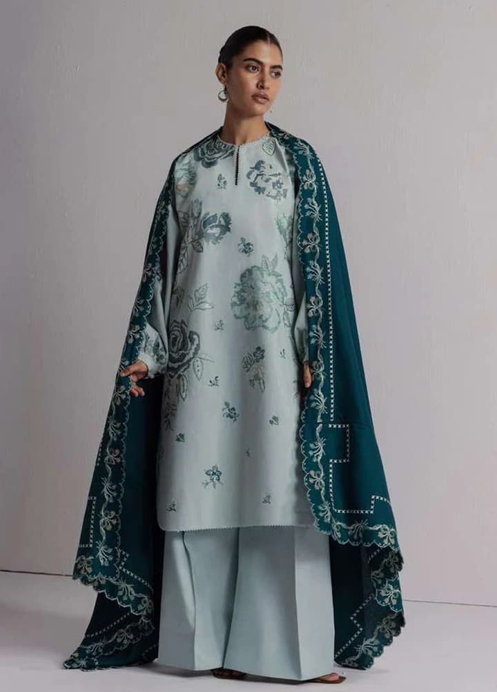 Coco by Zara Shahjahan Unstitched Khaddar 3 Piece Suit CZS26UKW RAKHSH 3B