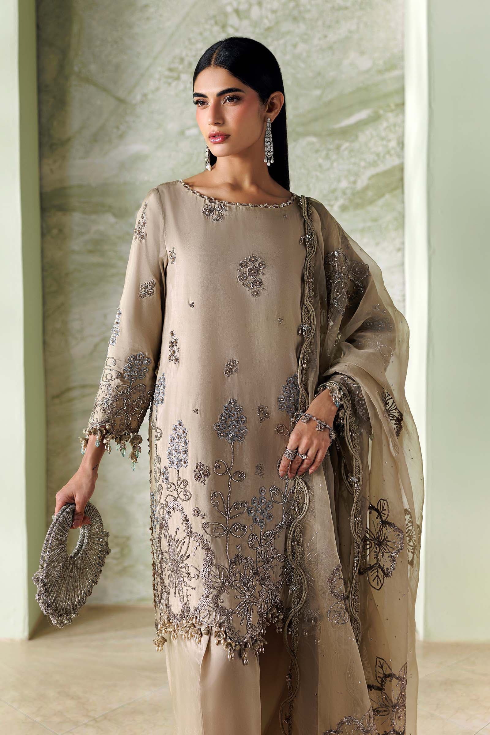 M.b soriee Tusser Silk Suit SR-01-01-Champagne Beige