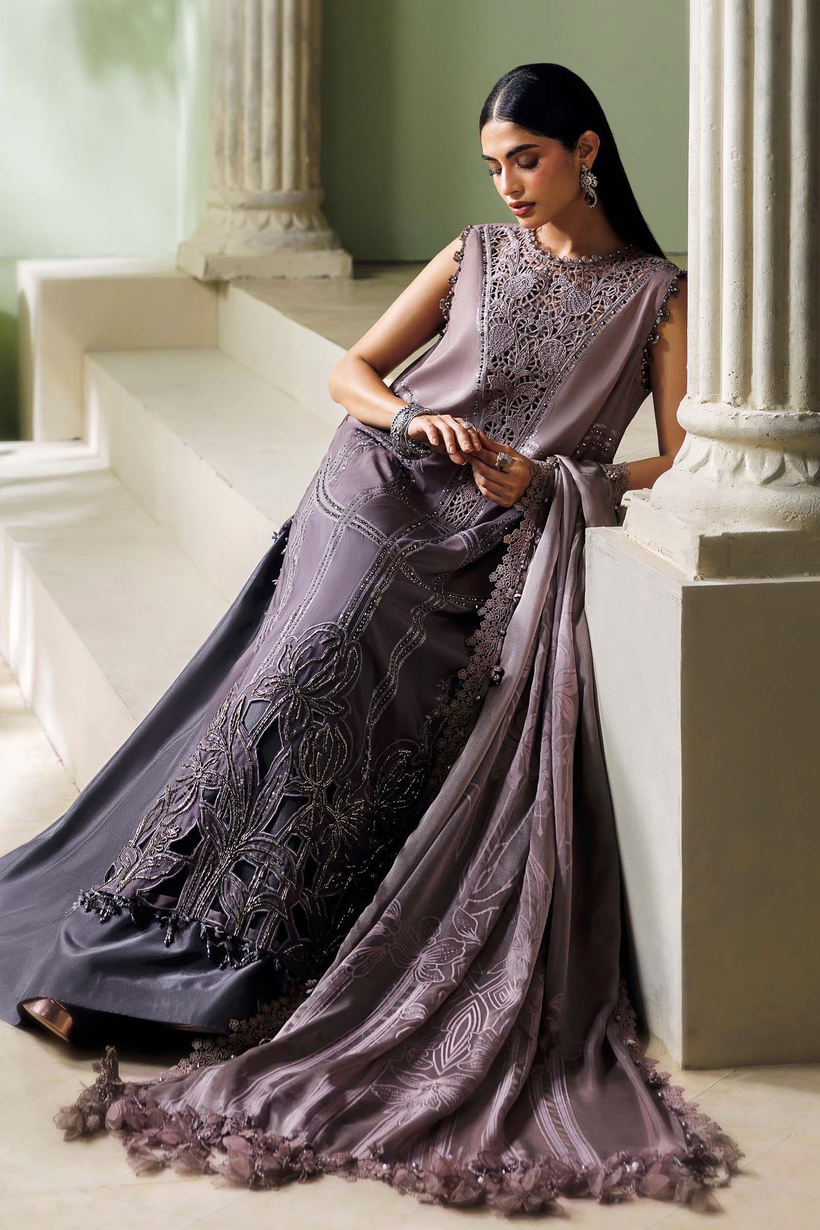 M.b soriee Bell Raw Silk Suit SR-01-04-Dusty Mauve