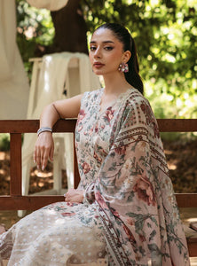 Zainab Chottani  by Tahra Embroidered Lawn Suit Unstitched 3 Piece ZCT24 SAMAHA - D 5B - Summer Collection