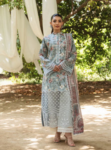 Zainab Chottani  by Tahra Embroidered Lawn Suit Unstitched 3 Piece ZCT24 SAMAHA - D 5A - Summer Collection