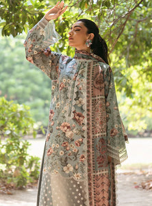 Zainab Chottani  by Tahra Embroidered Lawn Suit Unstitched 3 Piece ZCT24 SAMAHA - D 5A - Summer Collection