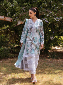 Zainab Chottani  by Tahra Embroidered Lawn Suit Unstitched 3 Piece ZCT24 ZINNIA - D 3B - Summer Collection