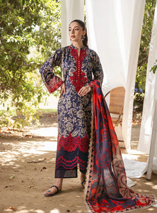 Zainab Chottani  by Tahra Embroidered Lawn Suit Unstitched 3 Piece ZCT24 TAMARA - D 7A - Summer Collection