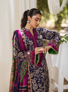 Zainab Chottani  by Tahra Embroidered Lawn Suit Unstitched 3 Piece ZCT24 FREYA - D 07B - Summer Collection