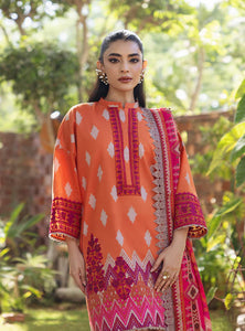 Zainab Chottani  by Tahra Embroidered Lawn Suit Unstitched 3 Piece ZCT24 LIZA - D 8B - Summer Collection