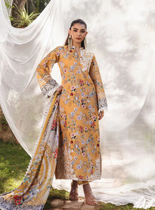 Zainab Chottani  by Tahra Embroidered Lawn Suit Unstitched 3 Piece ZCT24 BEEHA - D 2A - Summer Collection