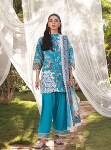 Zainab Chottani  by Tahra Embroidered Lawn Suit Unstitched 3 Piece ZCT24 BEEHA - D 2B - Summer Collection