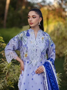 Zainab Chottani  by Tahra Embroidered Lawn Suit Unstitched 3 Piece ZCT24 RAHA - D 6A - Summer Collection