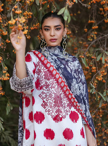 Zainab Chottani  by Tahra Embroidered Lawn Suit Unstitched 3 Piece ZCT24 FREYA - D 10A - Summer Collection