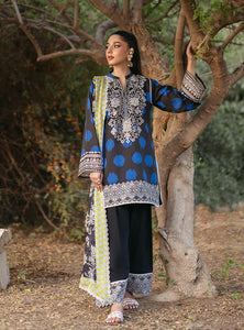 Zainab Chottani  by Tahra Embroidered Lawn Suit Unstitched 3 Piece ZCT24 FREYA - D 10B - Summer Collection