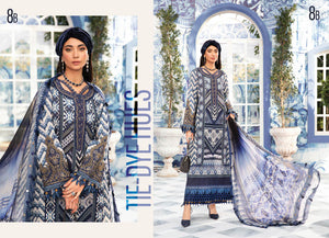 Maria B by M.Prints Embroidered Lawn Suit Unstitched 3 Piece MPT-2208-B- Summer Collection