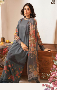 Maria B by M.Prints Embroidered Lawn Suit Unstitched 3 Piece MPT-2202-B - Summer Collection