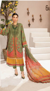 Maria B by M.Prints Embroidered Lawn Suit Unstitched 3 Piece MPT-2206-A - Summer Collection