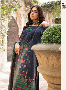 Maria B by M.Prints Embroidered Lawn Suit Unstitched 3 Piece MPT-2206-B - Summer Collection