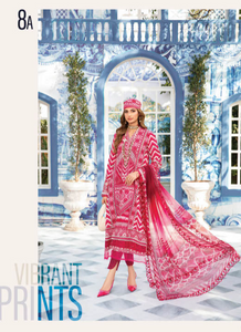 Maria B by M.Prints Embroidered Lawn Suit Unstitched 3 Piece MPT-2208-A- Summer Collection