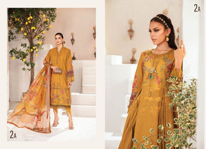 Maria B by M.Prints Embroidered Lawn Suit Unstitched 3 Piece MPT-2202-A - Summer Collection