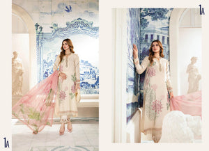 Maria B by M.Prints Embroidered Lawn Suit Unstitched 3 Piece MPT-2201-A - Summer Collection