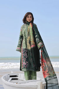 Maryam Hussain Embroidered Lawn Suit Unstitched 3 Piece MHL24 D-01- Luxury Collection