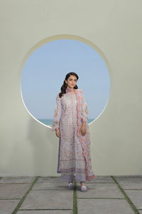 Maryam Hussain Embroidered Lawn Suit Unstitched 3 Piece MHL24 D-04- Luxury Collection