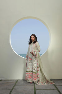 Maryam Hussain Embroidered Lawn Suit Unstitched 3 Piece MHL24 D-05- Luxury Collection