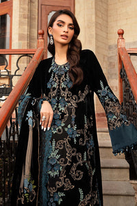 Maria.B 3 Piece Unstitched Embroidered Velvet Suit | DL-1208