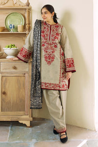 Coco By Zara Shahjahan Embroidered Lawn Suit Unstitched 3 Piece CZS24 SABAH-D7 - Festive Collection