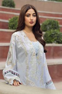 Qalamkar Chikankari Lawn Suit Unstitched 3 PiecePS-10 ZAIB - Festive Collection