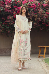 Qalamkar Chikankari Lawn Suit Unstitched 3 Piece PS-05 AMAAR - Festive Collection