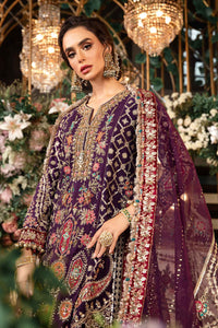 3 Piece Unstitched Embroidered Raw Silk Suit | BD-2903